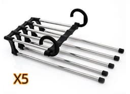 image-5 In 1 Wardrobe Hanger Multi-functional Clothes Hangers Pants Stainless Steel Magic Wardrobe Clothing Hangers For Clothes Rack