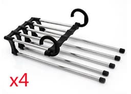 image-5 In 1 Wardrobe Hanger Multi-functional Clothes Hangers Pants Stainless Steel Magic Wardrobe Clothing Hangers For Clothes Rack