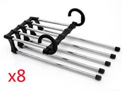 image-5 In 1 Wardrobe Hanger Multi-functional Clothes Hangers Pants Stainless Steel Magic Wardrobe Clothing Hangers For Clothes Rack