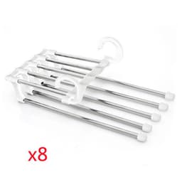 image-5 In 1 Wardrobe Hanger Multi-functional Clothes Hangers Pants Stainless Steel Magic Wardrobe Clothing Hangers For Clothes Rack