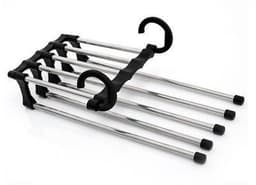 image-5 In 1 Wardrobe Hanger Multi-functional Clothes Hangers Pants Stainless Steel Magic Wardrobe Clothing Hangers For Clothes Rack
