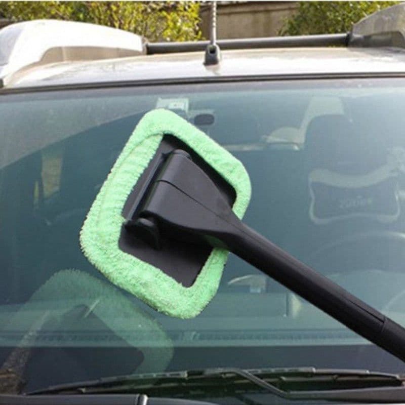 image-Car Window Windshield Wiper Microfiber Cloth Auto Window Cleaner Long Handle Car Washable Brush Clean Tool