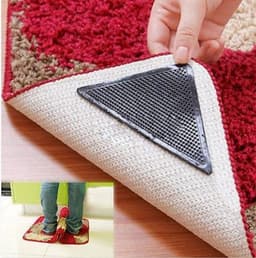 image-Rug Grippers Washing Reuse Anti-Slip Curling Rug Grippers Keeps Your Rug In Place Makes Corners Flat Anti Slip Rug Grippers