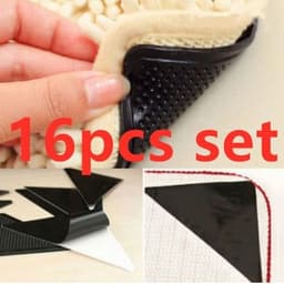 image-Rug Grippers Washing Reuse Anti-Slip Curling Rug Grippers Keeps Your Rug In Place Makes Corners Flat Anti Slip Rug Grippers