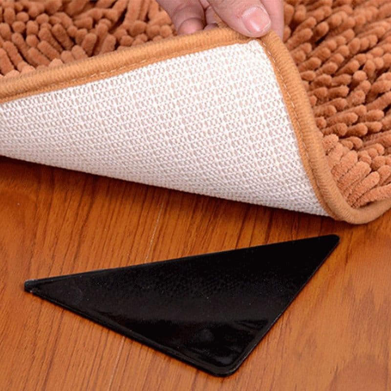 image-Rug Grippers Washing Reuse Anti-Slip Curling Rug Grippers Keeps Your Rug In Place Makes Corners Flat Anti Slip Rug Grippers