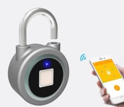 image-Smart lock fingerprint padlock mobile phone APP control Bluetooth unlocking luggage fingerprint lock trolley case fingerprint lock