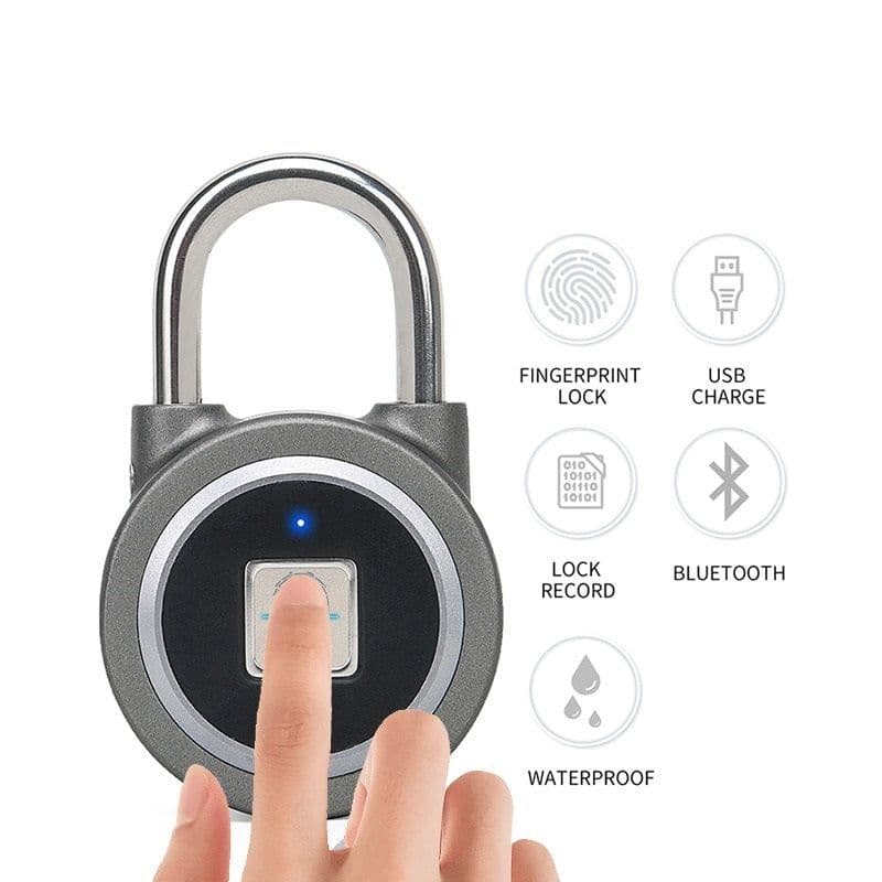 image-Smart lock fingerprint padlock mobile phone APP control Bluetooth unlocking luggage fingerprint lock trolley case fingerprint lock