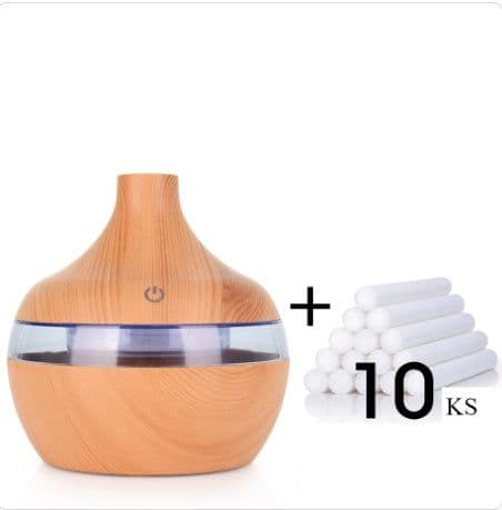 image-Wood Grain Aromatherapy USB Humidifier Drops Water Air Purification essential oil aroma diffuser Creative home grain