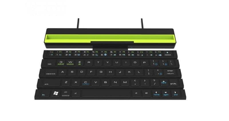 image-Outdoor Office Portable Folding Wireless Reel Keyboard