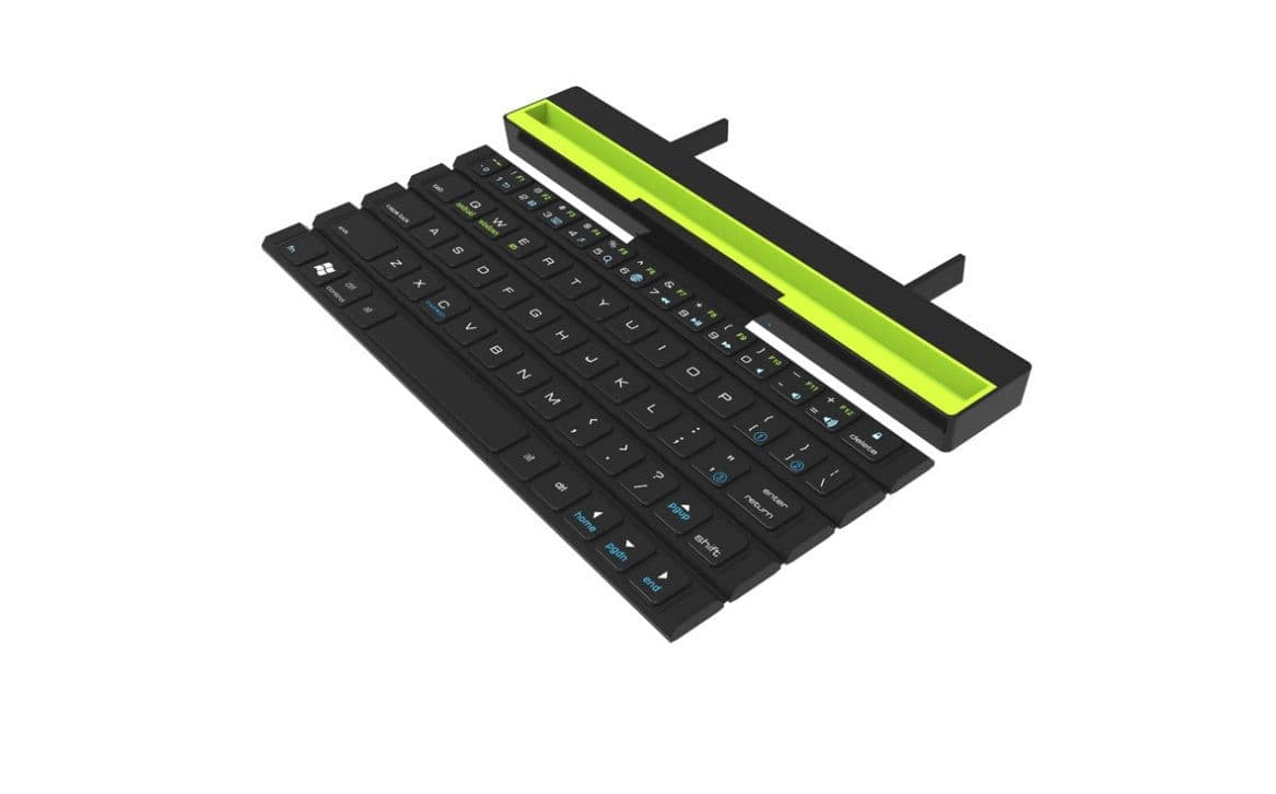 image-Outdoor Office Portable Folding Wireless Reel Keyboard
