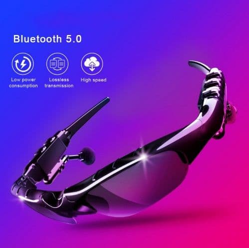 image-Outdoor Bluetooth 5.0 Smart Sunglasses, Wireless Headphones, Sport, With Microphone, For Smart Phones