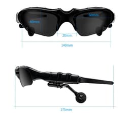 image-Outdoor Bluetooth 5.0 Smart Sunglasses, Wireless Headphones, Sport, With Microphone, For Smart Phones