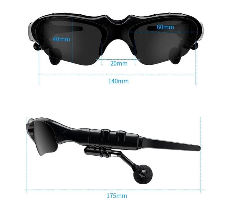 image-Outdoor Bluetooth 5.0 Smart Sunglasses, Wireless Headphones, Sport, With Microphone, For Smart Phones
