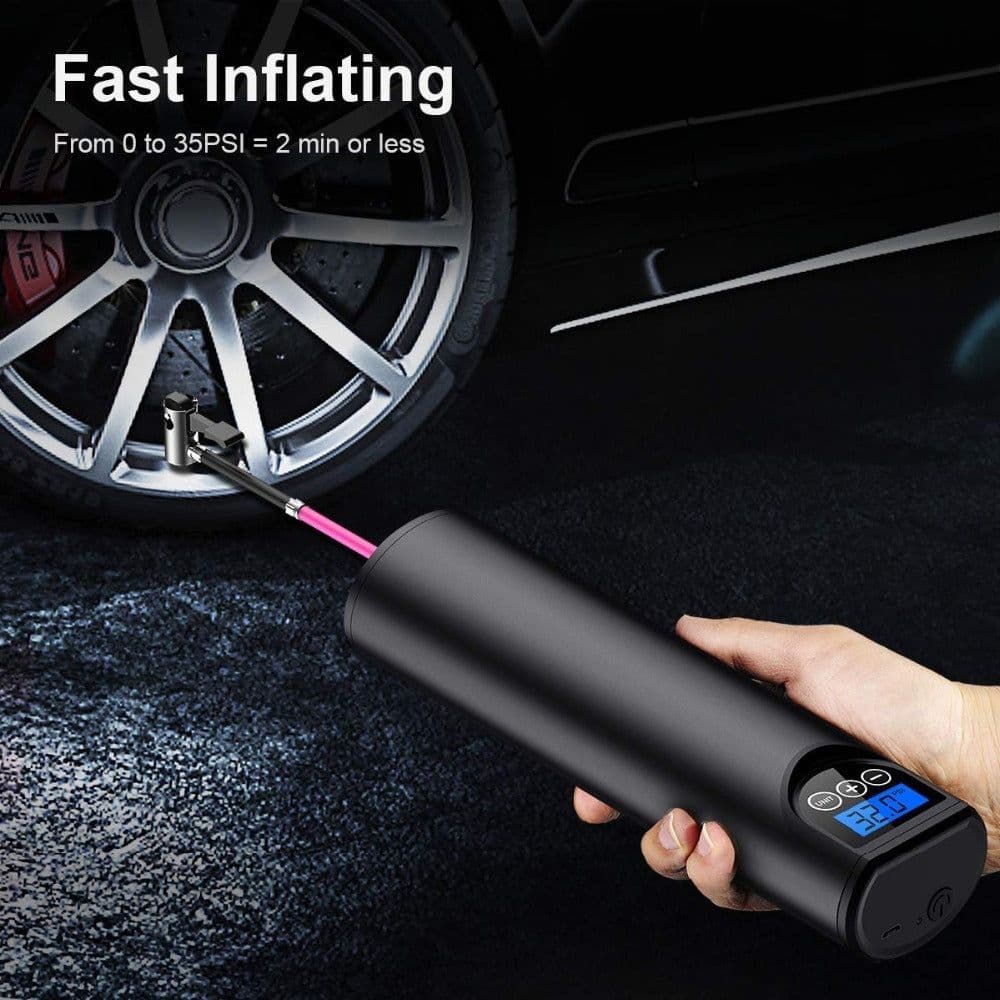 image-Automobile Tire AirPump Hand Held Multi-functional Intelligent Vehicle Mounted Inflation Mini Portable AirPump
