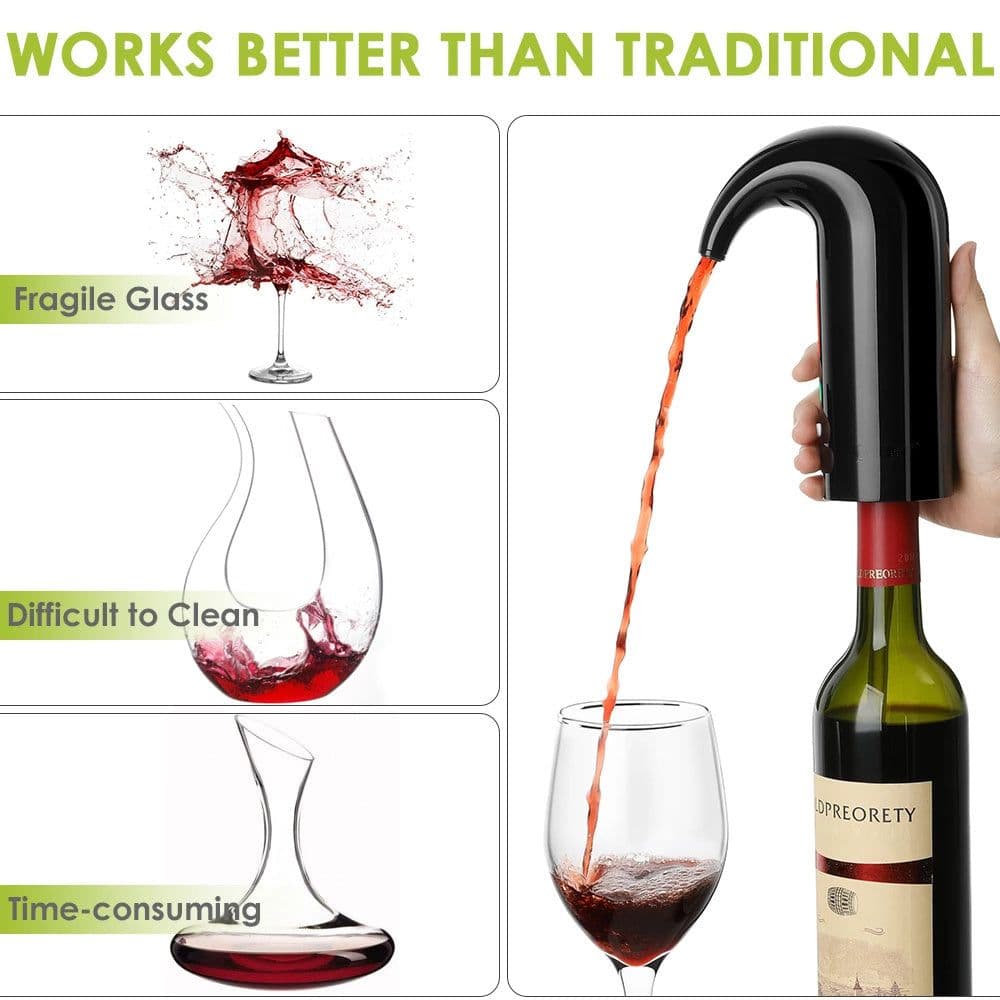 image-Portable Electric Wine Pourer Smart Wine Decanter Automatic Red Wine Pourer