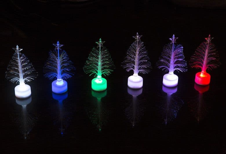 image-LED Fiber Optic Night Light Colourful Changing Lamp Multi-Color Christmas Tree Star Decoration Home Party Gift