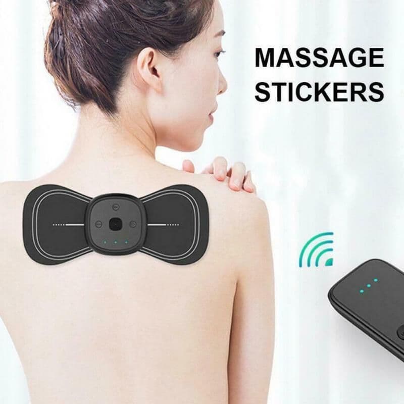 image-High Quality Mini Wireless Electric Neck Massager 6 Modes Intelligent Cervical Massage Stickers Pain Relief USB Charging