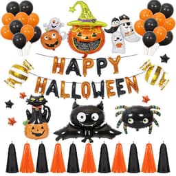 image-Halloween Pumpkins Balloon Decoration Bat Helium Balloons Halloween Home Decoration