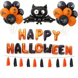 image-Halloween Pumpkins Balloon Decoration Bat Helium Balloons Halloween Home Decoration