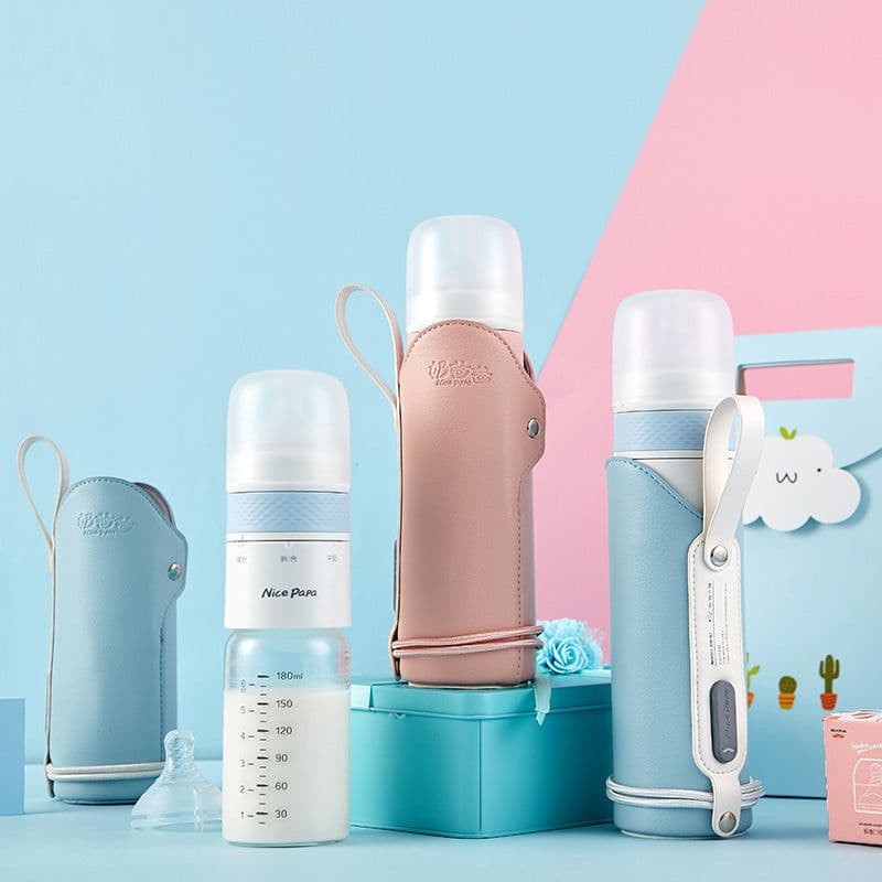 image-Baby Milk Bottle Thermostatic Glass Wide Caliber Anti Flatulence