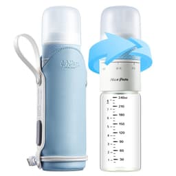 image-Baby Milk Bottle Thermostatic Glass Wide Caliber Anti Flatulence