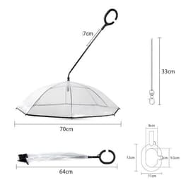 image-Hot Selling Transparent Pet Supplies Adjustable Pet C Type Umbrella