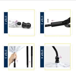 image-Hot Selling Transparent Pet Supplies Adjustable Pet C Type Umbrella
