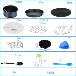 image-Air Fryer Accessories 8 Inch Set