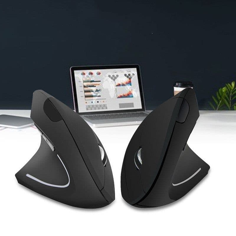 image-Ergonomic Vertical Wireless Mouse 6 Buttons Optical Mice