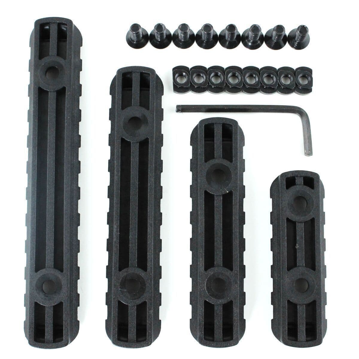 image-4PCS /SET Hunting Accessories Rail Scope Mount Rifle Airsoft Flashlight Rail Nylon MOE Guide Rail H5