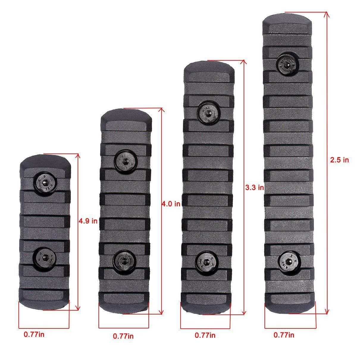 image-4PCS /SET Hunting Accessories Rail Scope Mount Rifle Airsoft Flashlight Rail Nylon MOE Guide Rail H5