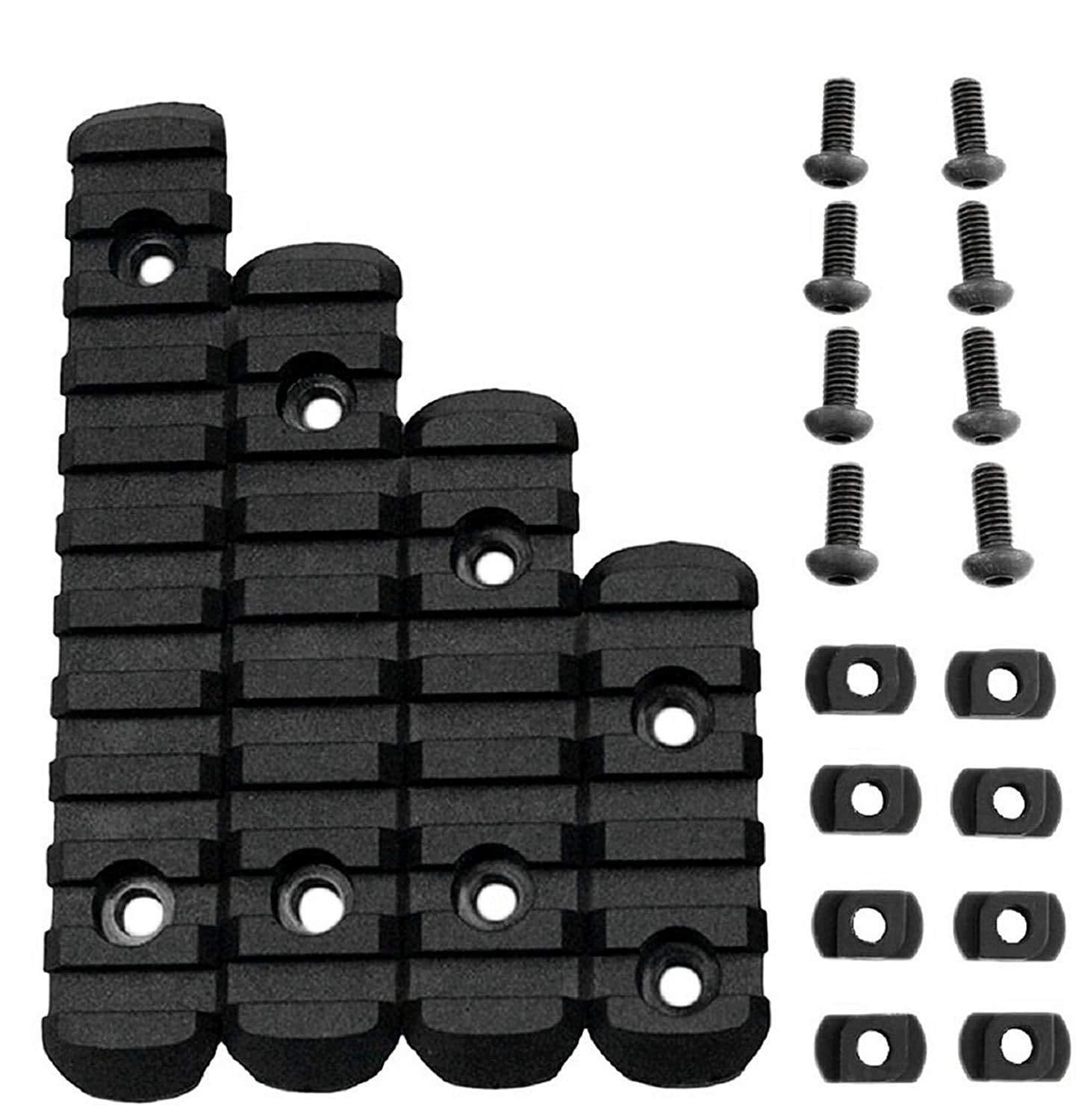 image-4PCS /SET Hunting Accessories Rail Scope Mount Rifle Airsoft Flashlight Rail Nylon MOE Guide Rail H5