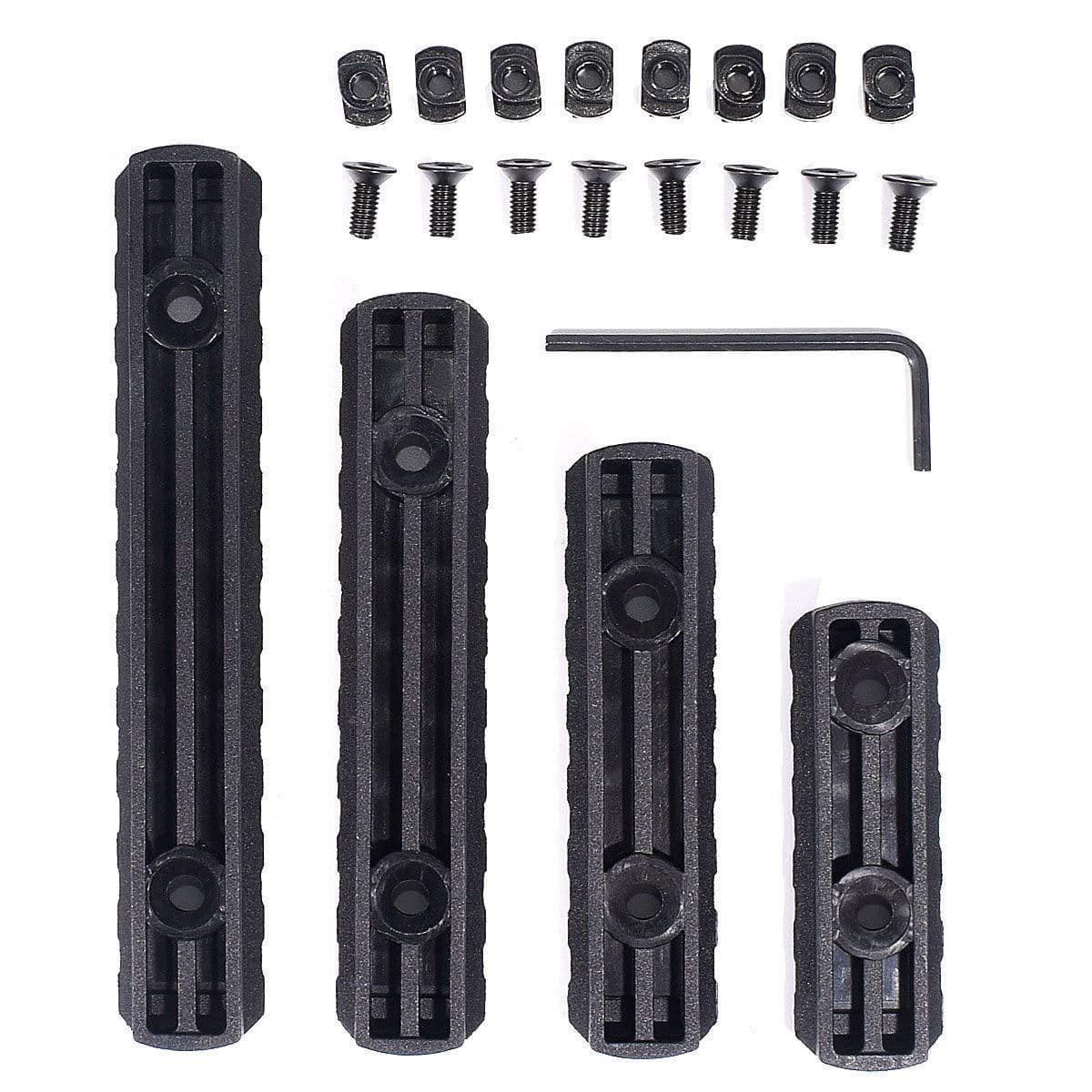 image-4PCS /SET Hunting Accessories Rail Scope Mount Rifle Airsoft Flashlight Rail Nylon MOE Guide Rail H5