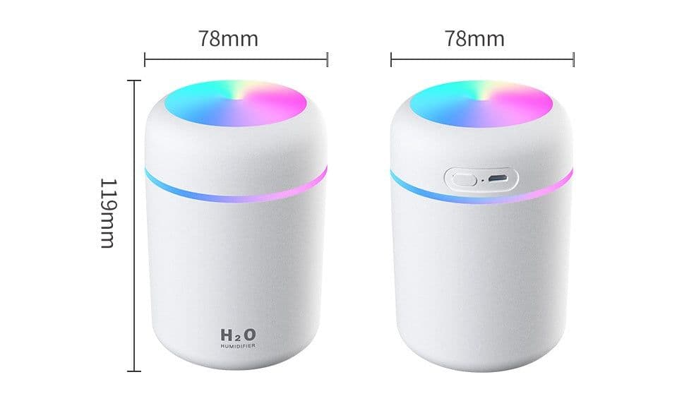 image-Home Car Charging Colorful Air Humidifier Usb Water Replenishment