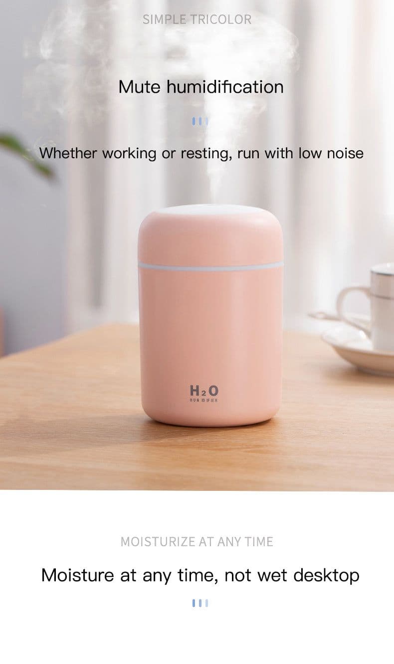 image-Home Car Charging Colorful Air Humidifier Usb Water Replenishment