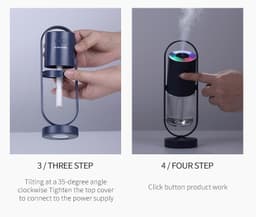 image-Magic Shadow USB Air Humidifier For Home With Projection Night Lights Ultrasonic Car Mist Maker Mini Office Air Purifier