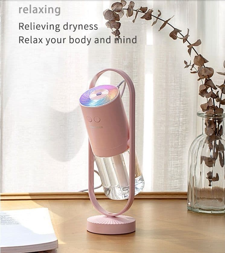 image-Magic Shadow USB Air Humidifier For Home With Projection Night Lights Ultrasonic Car Mist Maker Mini Office Air Purifier