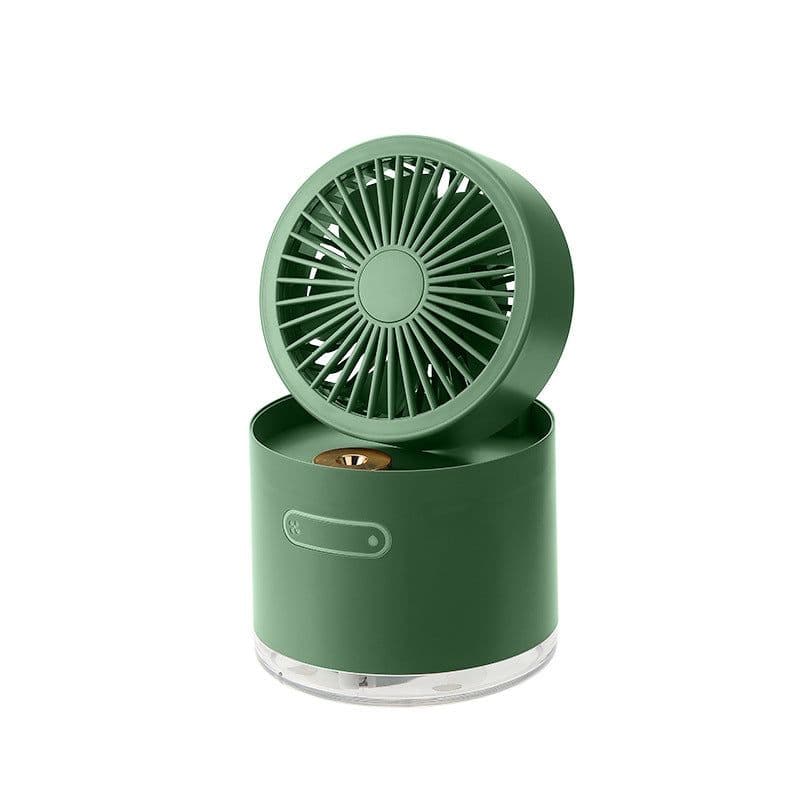 image-Spray mini fan mini portable mute desktop cooling water mist humidifier small rechargeable big wind