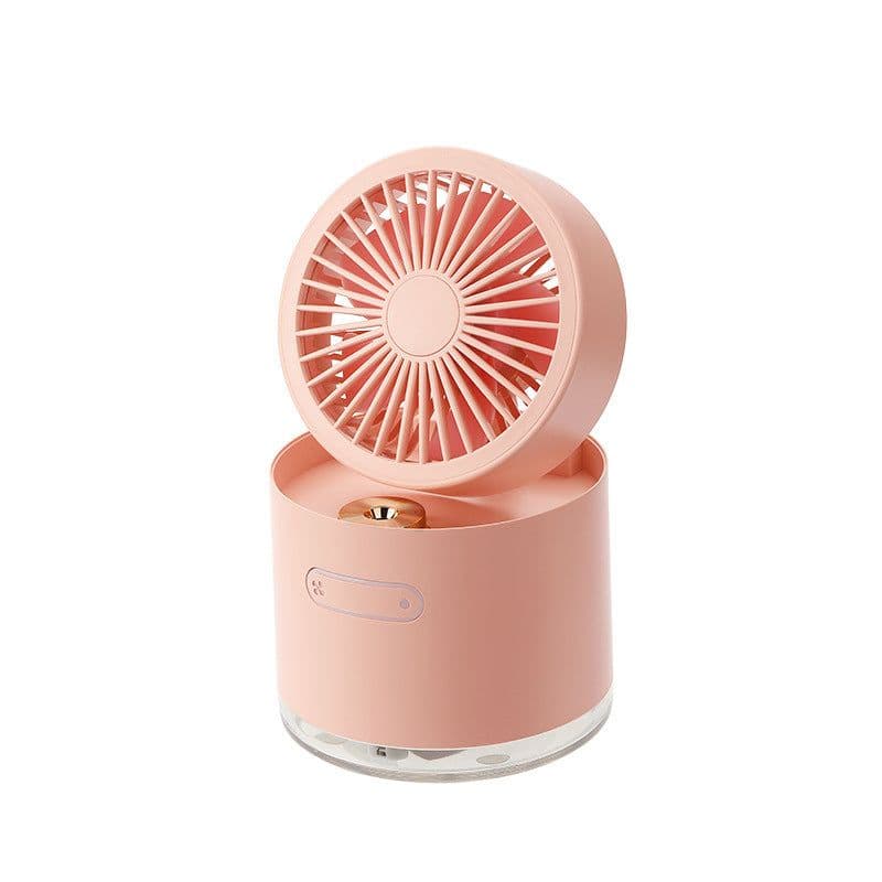 image-Spray mini fan mini portable mute desktop cooling water mist humidifier small rechargeable big wind