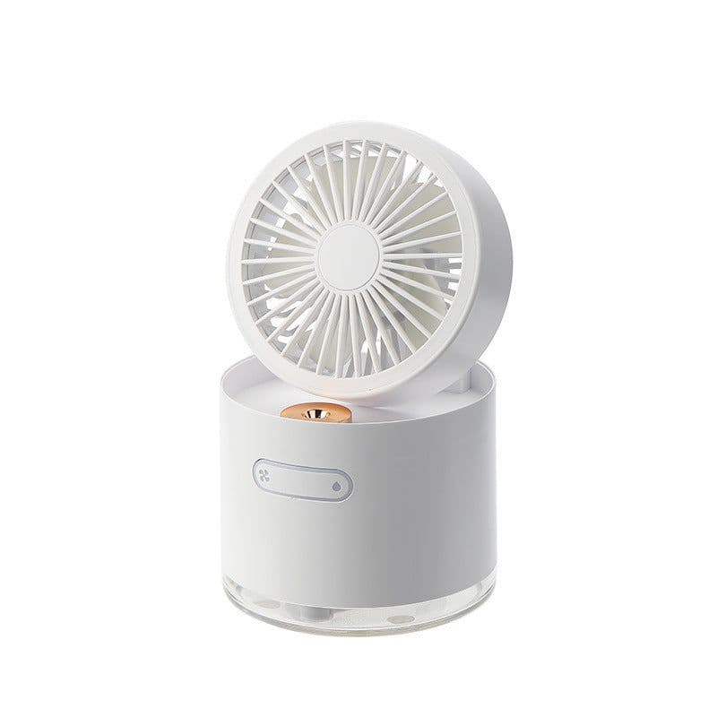 image-Spray mini fan mini portable mute desktop cooling water mist humidifier small rechargeable big wind