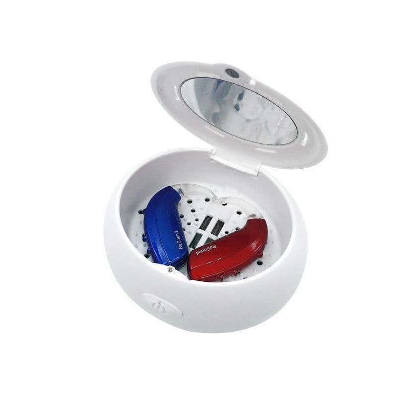 image-Electric USB UV Drying Box Headphone Dehumidifier Moisture Proof Hearing Aid UV Dryer Case