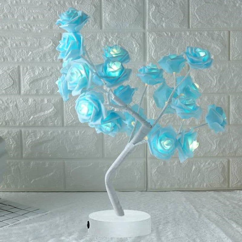 image-Rose Flower Lamp USB Battery Operated LED Table Lamp Bonsai Tree Night Lights Garland Bedroom Decoration Lights Home Decor