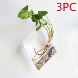 image-Fashion Wall Hanging Glass Flower Vase Terrarium Wall Fish Tank Aquarium Container Flower Planter Pots Home Garden Decoration