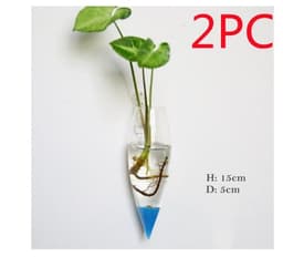 image-Fashion Wall Hanging Glass Flower Vase Terrarium Wall Fish Tank Aquarium Container Flower Planter Pots Home Garden Decoration