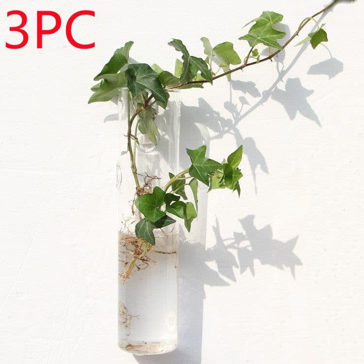 image-Fashion Wall Hanging Glass Flower Vase Terrarium Wall Fish Tank Aquarium Container Flower Planter Pots Home Garden Decoration