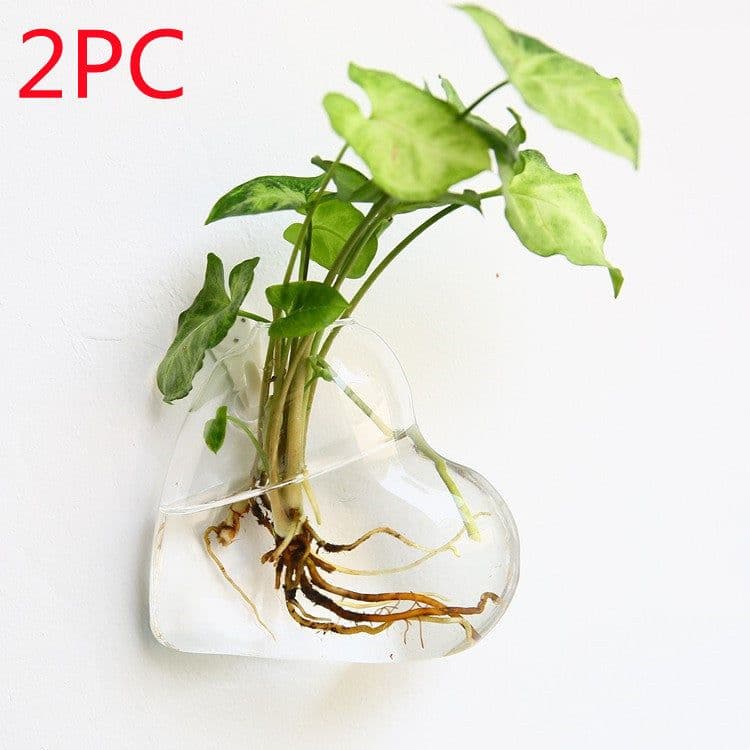 image-Fashion Wall Hanging Glass Flower Vase Terrarium Wall Fish Tank Aquarium Container Flower Planter Pots Home Garden Decoration