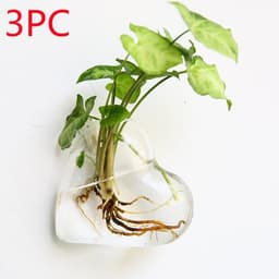 image-Fashion Wall Hanging Glass Flower Vase Terrarium Wall Fish Tank Aquarium Container Flower Planter Pots Home Garden Decoration