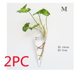 image-Fashion Wall Hanging Glass Flower Vase Terrarium Wall Fish Tank Aquarium Container Flower Planter Pots Home Garden Decoration