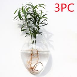 image-Fashion Wall Hanging Glass Flower Vase Terrarium Wall Fish Tank Aquarium Container Flower Planter Pots Home Garden Decoration