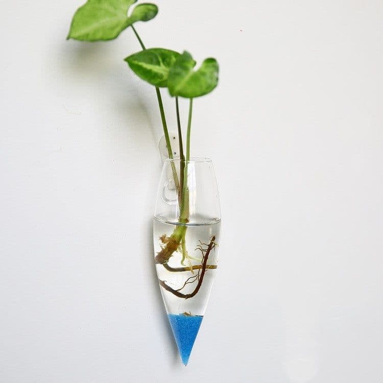 image-Fashion Wall Hanging Glass Flower Vase Terrarium Wall Fish Tank Aquarium Container Flower Planter Pots Home Garden Decoration